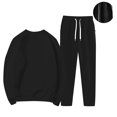 thumbnail image 4 of NMMUED Sweat Suit Women Sweat Set Workout Sets for Women Fall Outfits for Women Active Wear Sets for Women, Black L, 4 of 4