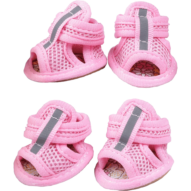 Sandalias de malla de verano para perros pequeños, zapatos para cachorros y gatos, protectores de patas transpirables, botas para perros, zapatos transpirables para perros MFZFUKR CPB-DE-LYY2036-7