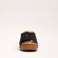 thumbnail image 3 of Sam Edelman Marcia Black Suede Squared Open Toe Slip On Block Heeled Sandals (Black Suede, 9), 3 of 6