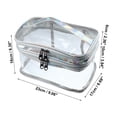 thumbnail image 2 of Unique Bargains 1 Pcs Double Layer Makeup Bag Cosmetic Travel Bag Case Make Up Bag Clear Bags Silver Tone, 2 of 6
