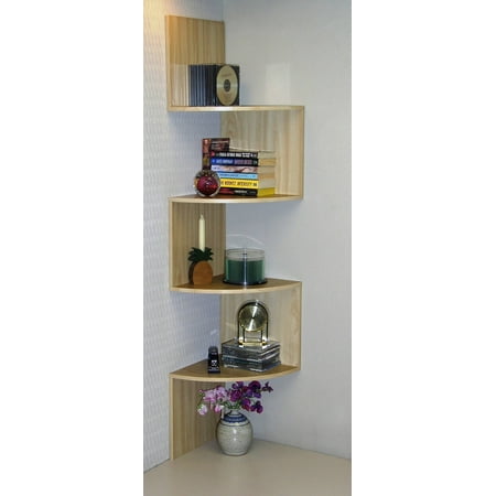 4D Concepts Wall-Mounted Corner Storage, Maple - Walmart.com