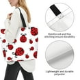 thumbnail image 3 of Pofeuu Fly Flying Ladybug Print Reusable Grocery Bags - Washable, Foldable, Packable Tote, Large Handles, Heavy Duty, Zippered Top Pouch, 3 of 8