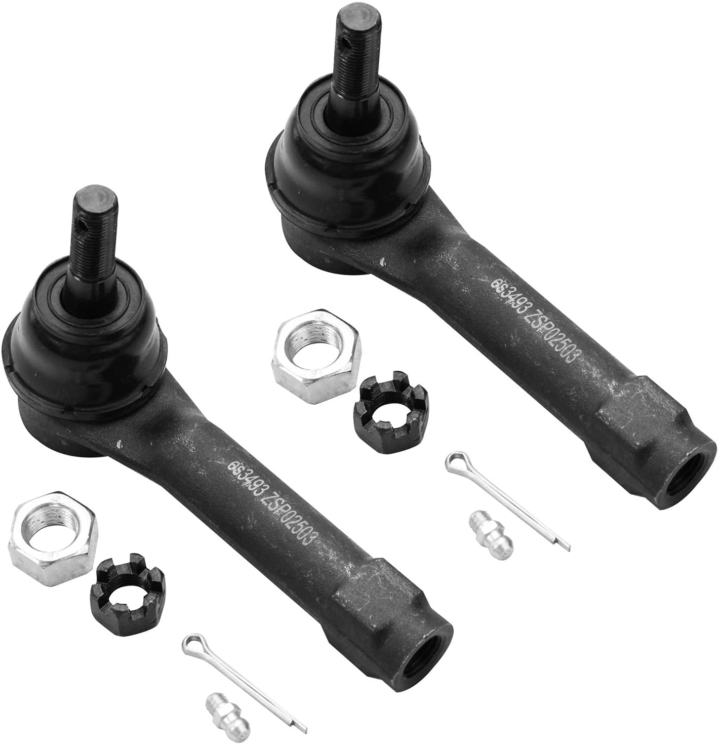 Detroit Axle - Front 10pc Suspension Kit for Cadillac Escalade EXT Chevy Silverado Suburban Tahoe GMC Yukon XL Sierra 1500, Upper Control Arms Lower Ball Joints Tie Rods Sway Bar Replacement