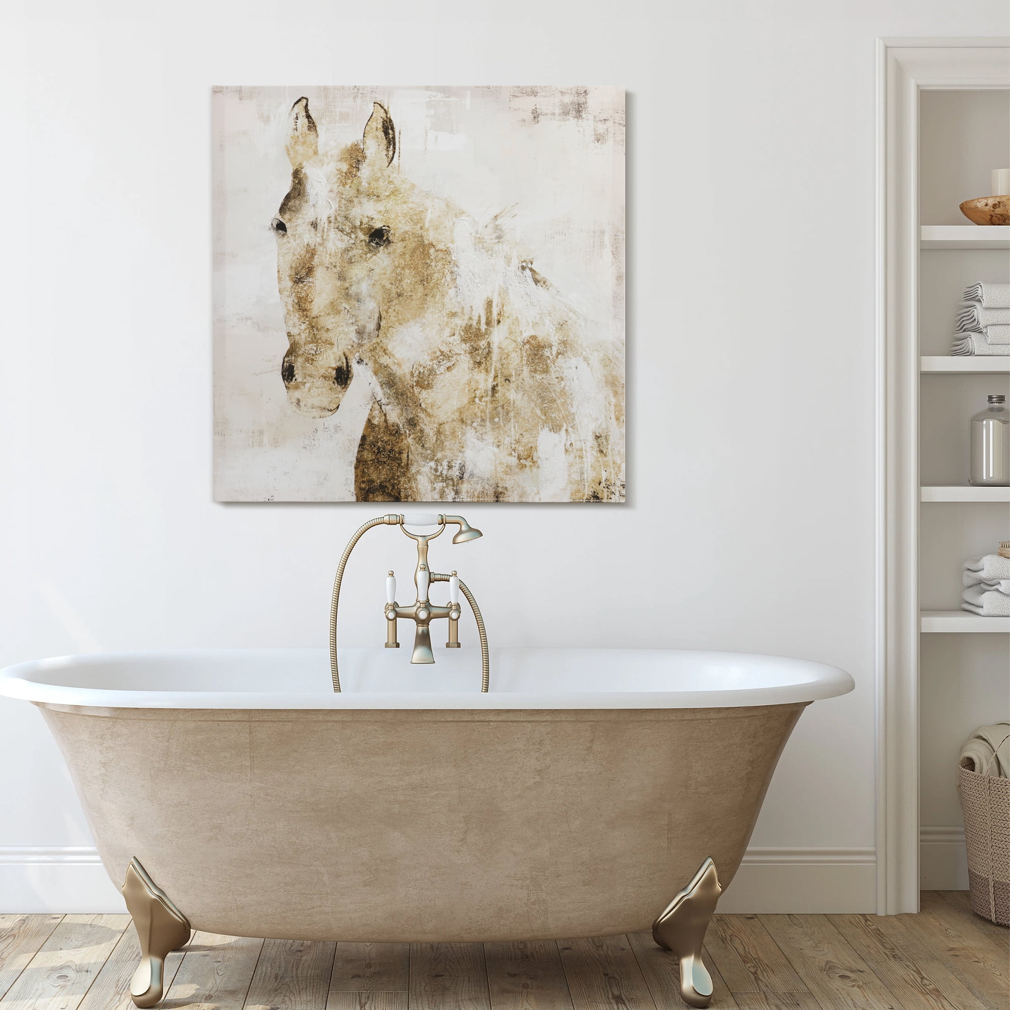 12"x12" Set of 3 Canvas Wall Art Modern Home Decorations Print Painting -Horse