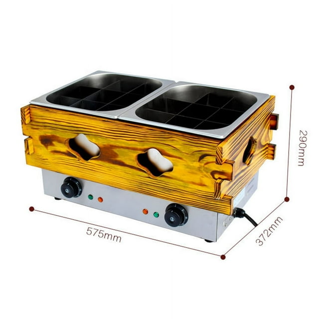 EH10 oden commercial electric boiler 2 tanks 18 grids kanto maker 20L hot pot slow cooker machine for street snacks