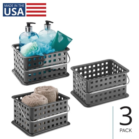 Small Stackable Shower Caddy Basket for College Dorm or Bathroom - Shower Tote for Shampoo or Body Wash, Made in USA
