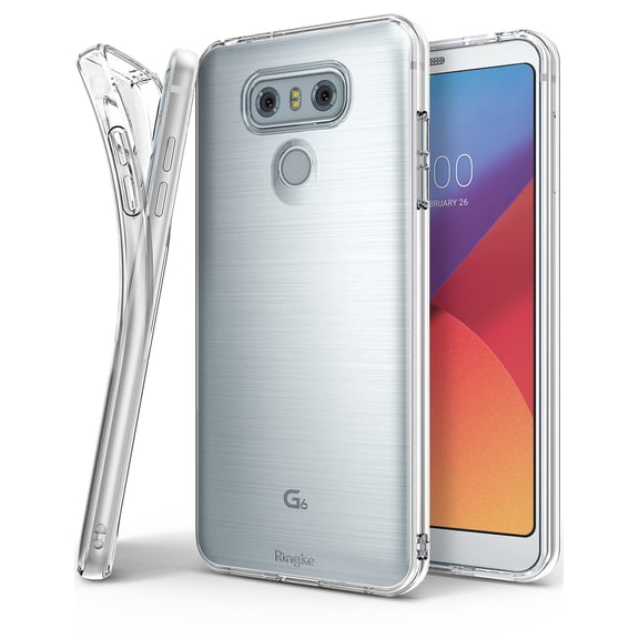 Ringke Air Case Compatible with LG G6, Lightweight & Thin Flexible TPU Scratch Resistant Cover - Clear