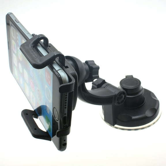 Windshield Car Mount for CAT S62 Phone - Holder Glass Cradle Swivel Dock W5A
