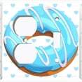 thumbnail image 4 of Metal Light Switch Plate Cover Blue Glazed Doughnut Heart Wallpaper CAK040, 4 of 13