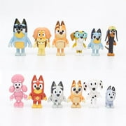 J&G Blue-y Friends & Family Pack Toy 2.5-3 Inch Dog Action Figures Set Kids Toy Birthday Gift 12 Pcs