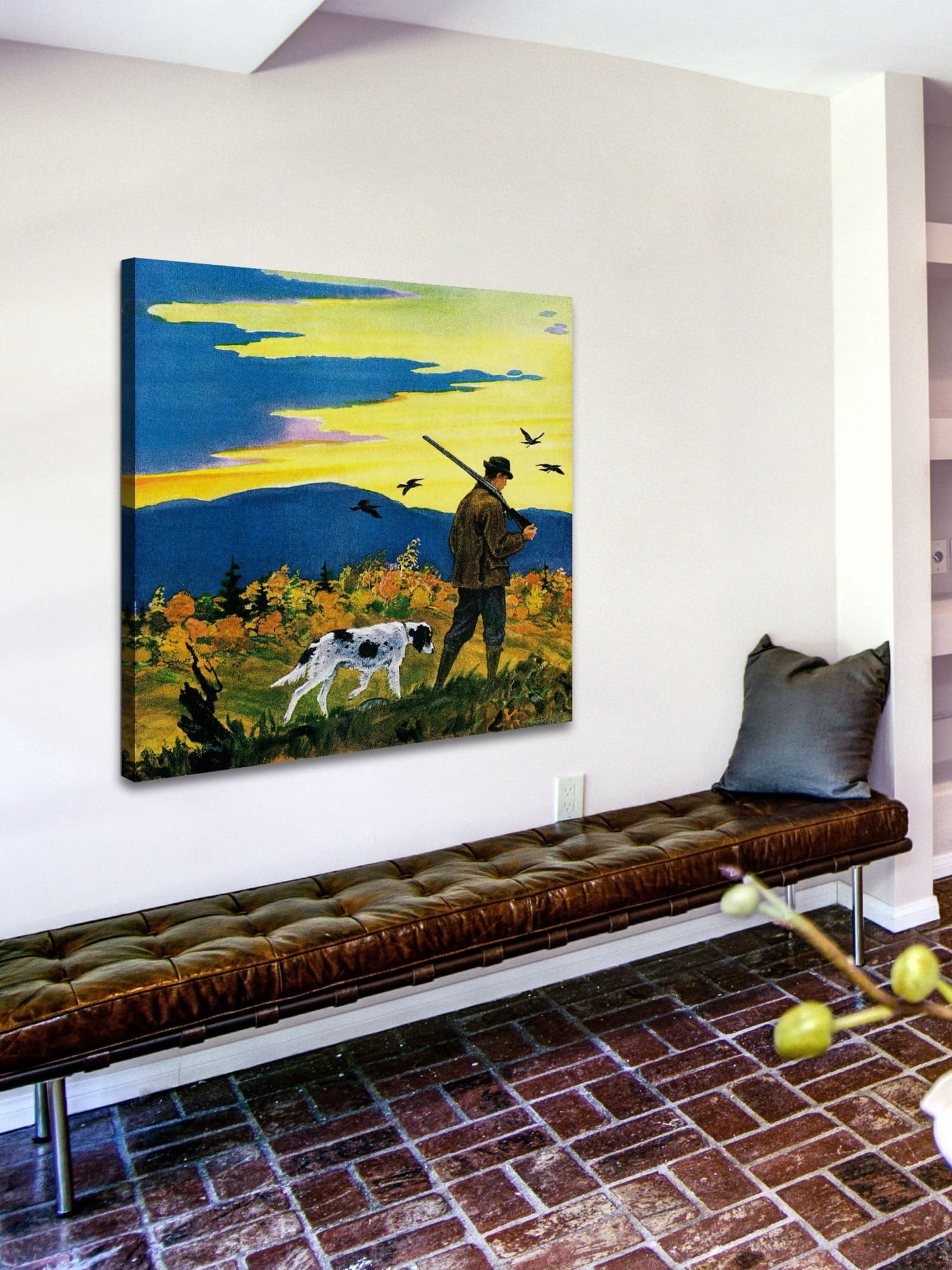 Marmont Hill Duck Hunter and Dog by Paul Bransom Painting Print on Canvas