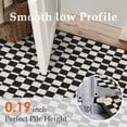 thumbnail image 4 of BERTHMEER 8'x10' Large Area Rugs for Living Room Modern Checkered Plaid Rugs Soft Faux Wool Bedroom Office Dining Room Farmhouse Geometric Contemporary Washable Non Slip Rugs Carpets, Black, 4 of 6