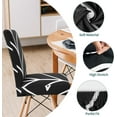 thumbnail image 4 of Chair Covers Set of 4, Stretch Soft Dining Room Chair Covers, Removable Parsons Chair Slipcovers for Kitchen, Hotel, Party, Stripe Black, 4 of 6