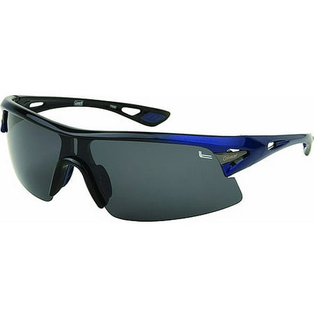 Coleman CC2 Black and Blue Polarized Semi-rimless Sport Wrap Sunglass