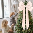 thumbnail image 4 of Bow Decor Large Bow for Room, Coquette Giant Ribbon Tie for Christmas Birthday Party Backdrop Wall Decor(White,40 x 80Inches), 4 of 4