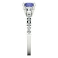 thumbnail image 3 of 1.97 ct Round Cut Simulated Tanzanite Three-Stone Engagement Ring for Women in 18K White Gold, 3 of 5