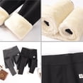 thumbnail image 4 of Toystoory Leggings de lana Pantalones de lana Ropa de invierno Diseño grueso Calor Accesorios de otoño Ropa deportiva sin costuras Medias Uniforme atlético negro XXXL, 4 of 5