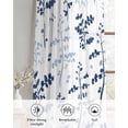 thumbnail image 6 of Blue Botanical Sheer Curtains 54 Inch Length 2 Panels Set for Living Room/Bedroom, Spring Floral Watercolor Leaf Kitchen Curtains Grommet Semi-Sheer Curtains Drapes Voile Window Treatments 42"x54"x2, 6 of 7