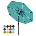 thumbnail image 1 of 10FT Patio Umbrella with 40 Solar LED Lights - Outdoor Market Umbrella - Waterproof, UV Resistant, Aluminum 8-Rib Frame, Tilt Crank, Sun Protection for Pool, Deck, Backyard, Dining, 1 of 7