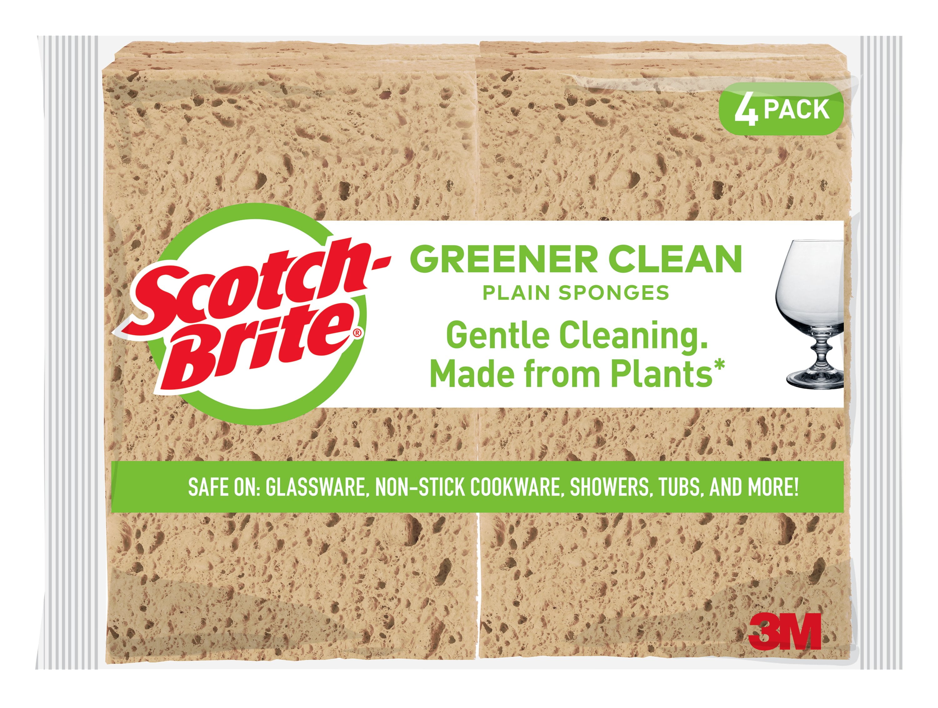 ScotchBrite Greener Clean Absorbent Sponges, 4pack