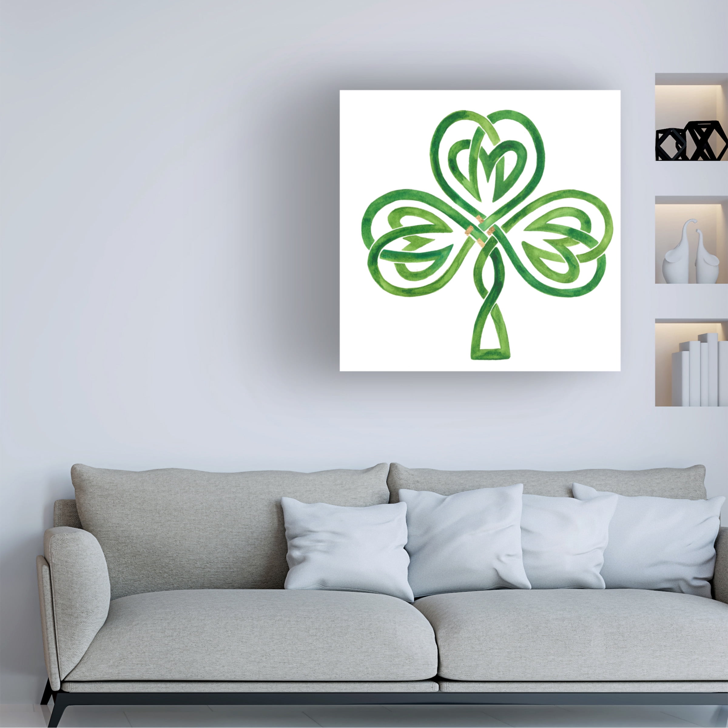 Victoria Borges 'Gilded Shamrock III' Canvas Art