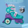 thumbnail image 5 of Eurhowing Kids Roller Skates with Light-Up Wheels, 4-Size Adjustable Skates with Three-Point Balance System & Protective Gear, Outdoor Skates for Boys & Girls, Green, 5 of 7