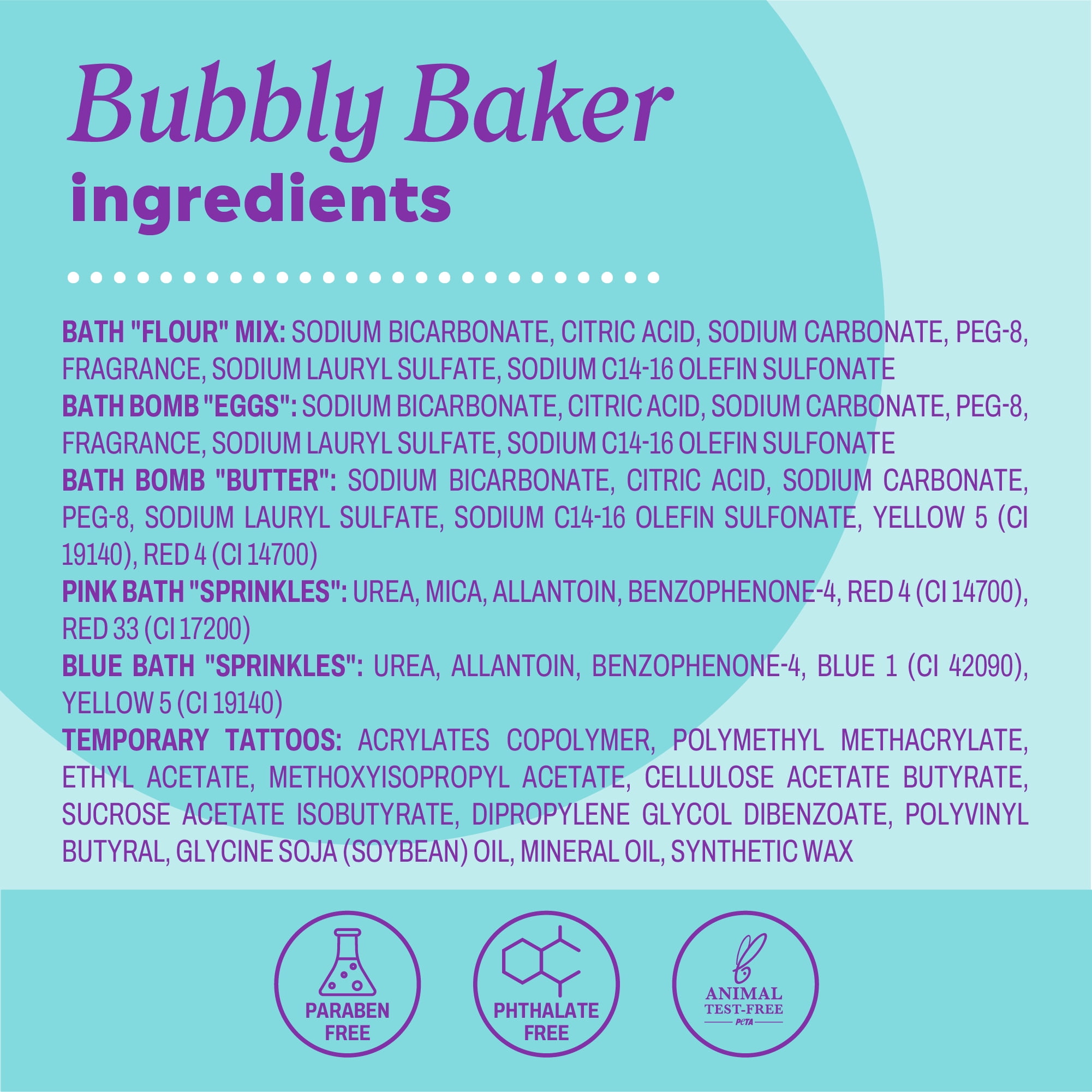 ONYX Professional Bubbly Baker Kids Bath Set, 12 pieces, Toy for Kids Ages 3 and Up