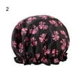 thumbnail image 3 of Happy Date Large Shower Caps for Women Long Hair, Reusable Double Layer Waterproof Shower Hair Bath Cap, Stylish Satin Hair Bonnet, Soft Comfortable Shower Hat for All Hair Length, 3 of 3