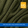 thumbnail image 3 of Mainstays Cotton Waffle Bed Blanket, Bay Leaf, Full/Queen Size, 3 of 5