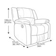 thumbnail image 3 of Lifestyle Solutions Parma Recliner Chair w/ Multi-function Microfiber & Wood Frame, Beige, 3 of 9