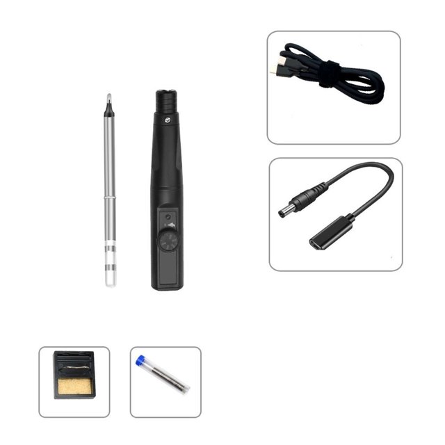 Electric Soldering Iron Kit, 96W Repair Tool Welding Solder Rework Station,Heat Pencil Smart Portable Solder Iron Tips ,Professional Function