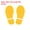 Yellow 8x3.3", variant on Unique Bargains Footprint Sticker Shoes Decal Sign for Class Decor Dark Gray 8x3.3"