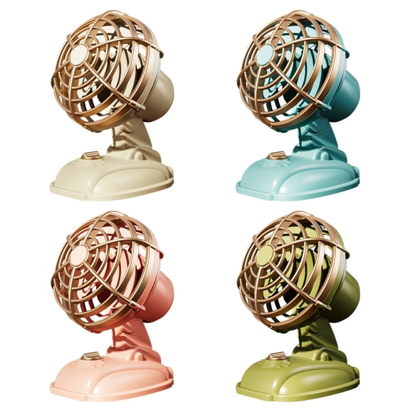 RBCKVXZ Vintage Mini Fan, Portable Retro Small Desk Fan, Quiet Personal Cooling Fan for Home Office Bedroom Desktop