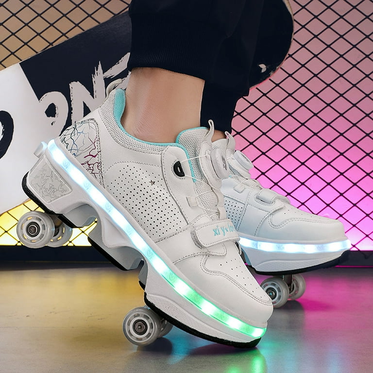 SDSPEED Kids Roller Skate Shoes With LED Lights – Single Wheel, Convertible Sneaker Skates, Multiple Sizes