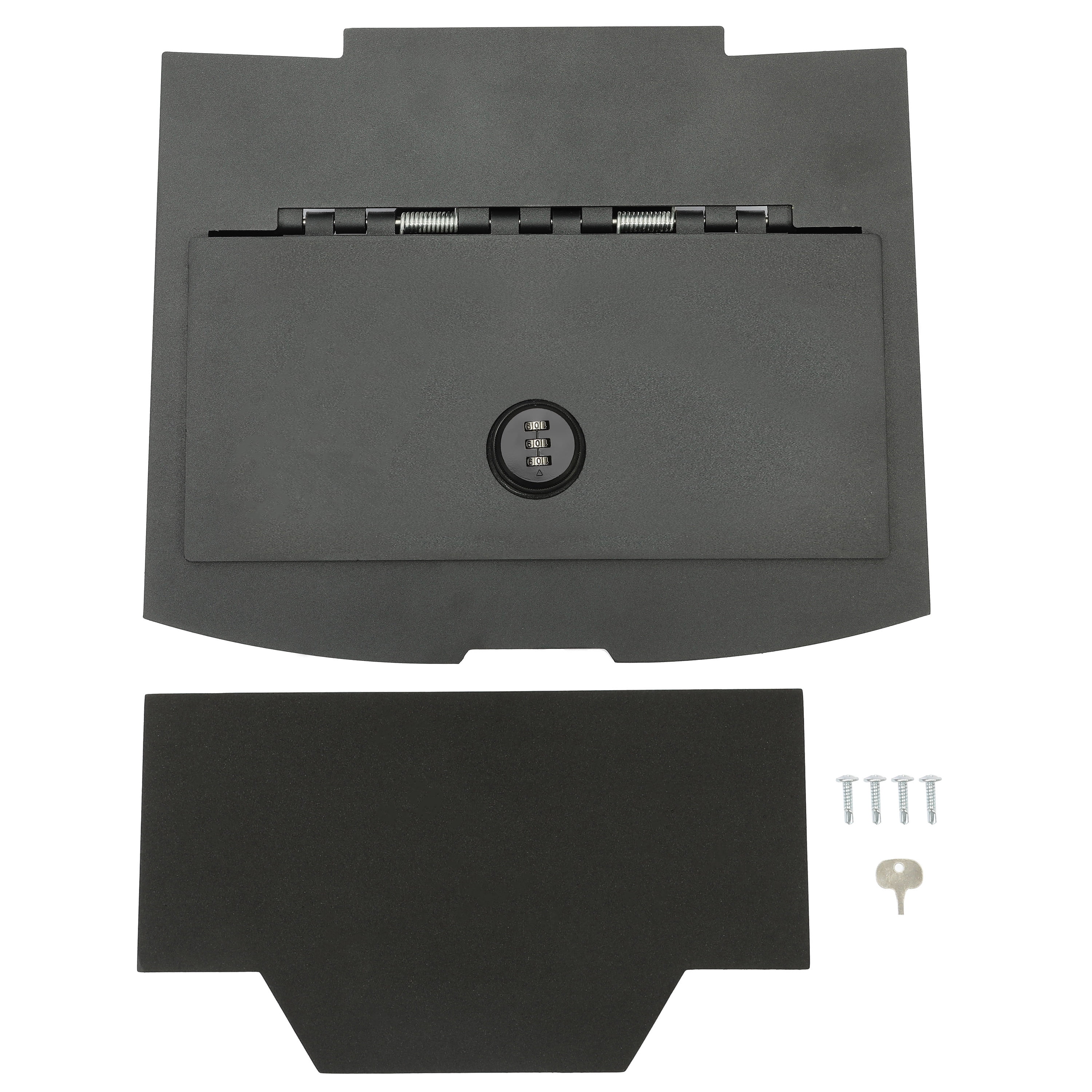 KOJEM Full Floor Center Console Gun Safe Vault for 2009-2018 Dodge Ram 1500 2500 3500 Lock Console Safe Vault Storage Box