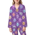 thumbnail image 4 of WOYY Girls Halloween Long Sleeve Pajamas with Allover Print Kids Nightwear, Sizes 3-14, 4 of 4