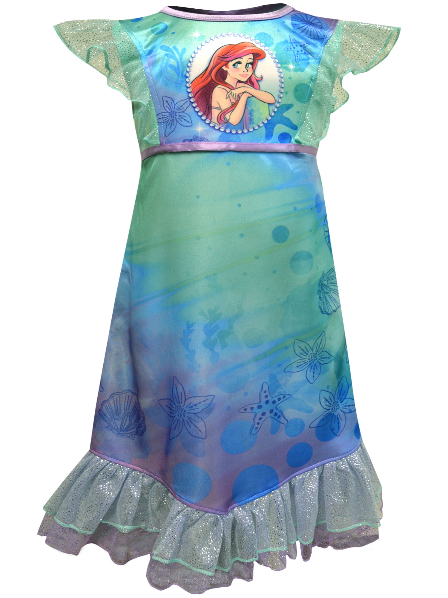 Disney Disney Girls' Disney Princess Little Mermaid Ariel Dreamy Dress Up Nightgown (8