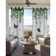 thumbnail image 3 of Green Spring Botanical Blackout Curtains for Bedroom - 84 Inch Long Light Blocking 2 Panels Set, Weeping Eucalyptus Butterfly Thermal Insulated Living Room Drapes Grommet Window Curtains 52"x84", 3 of 8