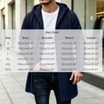 thumbnail image 3 of HBYJLZYG Men's Long Hooded Coat, Snap Button Fleece Lined Overcoat with Pockets, Casual Solid Color Outerwear for Fall Winter Daily Wear, 3 of 6