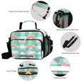 thumbnail image 4 of Insulated Lunch Bag 6L Leak-Proof Lunch Box with Shoulder Strap Multiple Pockets Lunch Tote Pastel Green and Peach Bows, 4 of 9