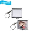 thumbnail image 4 of Very Small Square Travel Portable Compact Metal ( 3 x 3 cm )  Keychain Pocket Mirror Dye Heat Thermal Transfer Printing Laser, 4 of 7