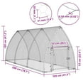 thumbnail image 2 of vidaXL Chicken Cage Silver Galvanized Steel Large Durable Chicken Cage, 2 of 5