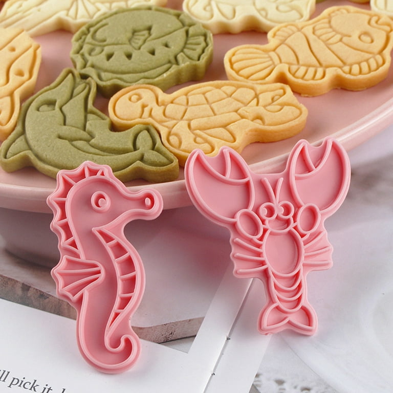 Cheers US 8Pcs Silicone Cartoon Cookies Mold-Cute Biscuits Mould Under The  Sea Cookie Cutter Set - Shark, Whale, Fish, Manta, Starfish, Shell and