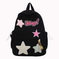 thumbnail image 5 of Mochila para ordenador portátil de uso diario para mujer bolsa de viaje al aire libre con apliques de estrellas de gran capacidad, 5 of 5