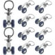 thumbnail image 1 of Kit de 10 piezas para puerta corrediza con riel para cortina, ruedas de repuesto de metal para puerta corrediza, riel para cortina de techo negro, 1 of 7