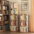 thumbnail image 4 of TOYTEXX 5-Tier 360° Rotating Stackable Bookshelf Organizer for Adults&Childern – Home & Office Use-Beige, 4 of 4