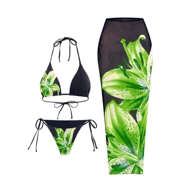 Trajes de baño para mujer, conjunto de traje de baño estampado de dos piezas a la moda para mujer, trajes de baño para mujer, trajes de baño para mujer, trajes de baño de moda de playa para mujer