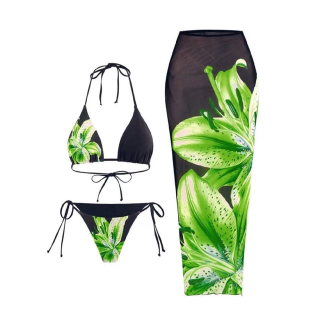 Trajes de baño para mujer, conjunto de traje de baño estampado de dos piezas a la moda para mujer, trajes de baño para mujer, trajes de baño para mujer, trajes de baño de moda de playa para mujer