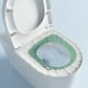 thumbnail image 3 of Funda de asiento de inodoro engrosada con asa - Anillo de punto lavable 4 Seasons, diseño de contorno completo para inodoros redondos y alargados, 3 of 5
