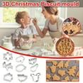 thumbnail image 2 of Christmas Cookie Cutters, Holiday Baking Molds, 9 Piece Stainless Steel Christmas Cake Mold Set, Food Safe Rust Resistant DIY Baking Tools for Christmas Cookies and Crafts, 2 of 9